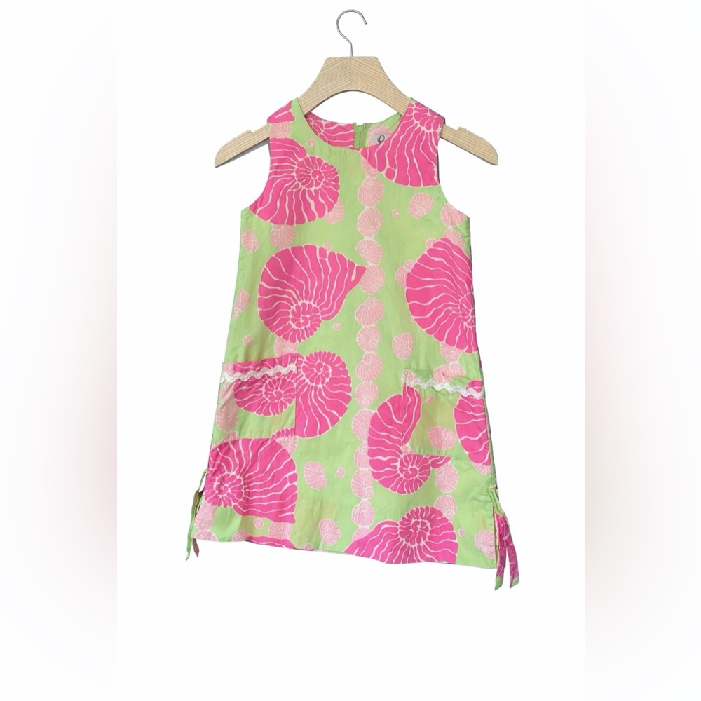 Lilly Pulitzer Girls’ Size 8 Cotton Shift Dress in Nautilus Shell Print